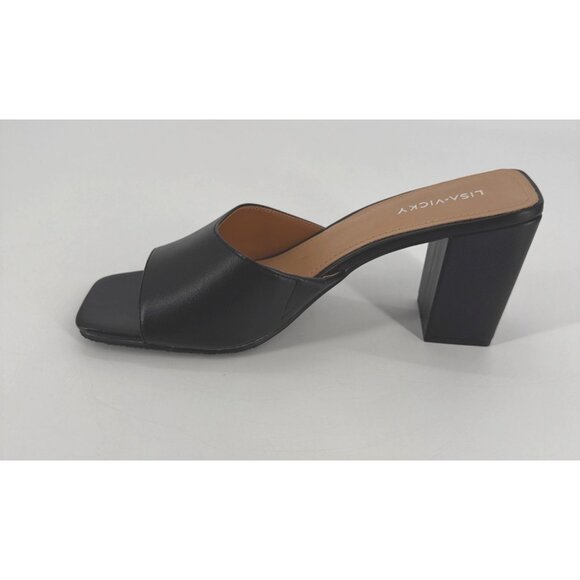 Lisa Vicky Womens Sandals Vital Black Nappa Open Toe Block Heel 9.5 - Picture 11 of 11
